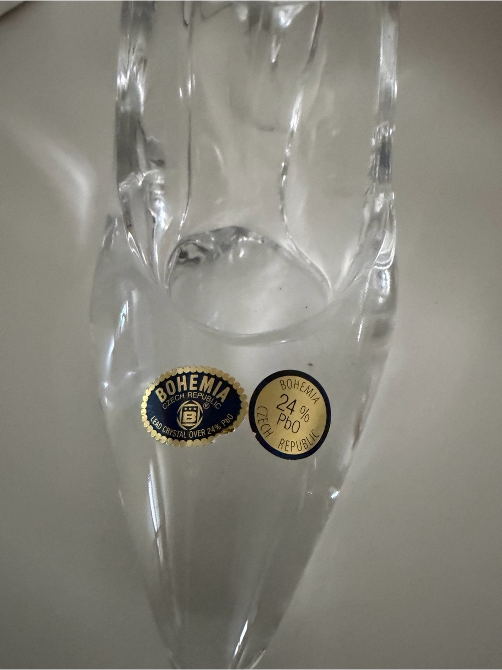 Bohemia Lead Crystal Glass Slipper- Clear